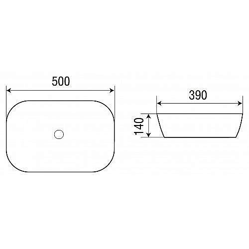 Раковина накладная WeltWasser WW ELBACH M2195 WG 50 белая, зеленая купить в интернет-магазине Sanbest
