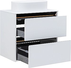 Тумба с раковиной Allen Brau Activity 70 1.34003.WM белая матовая/черный брашированный для ванной в интернет-магазине Sanbest