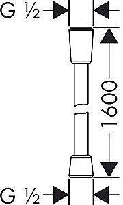 Душевой шланг Hansgrohe Isiflex 28276800 хром купить в интернет-магазине сантехники Sanbest