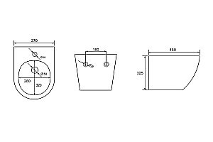 Биде подвесное Abber Bequem AC1150MW белое матовое купить в интернет-магазине Sanbest