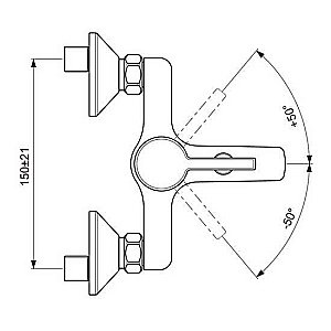 Смеситель для ванны Vidima Logik BA279AA купить в интернет-магазине сантехники Sanbest