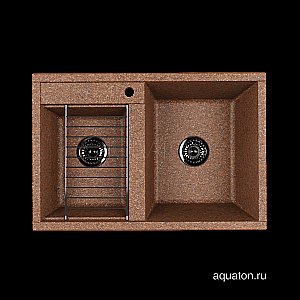Мойка для кухни Акватон Делия 78 DBL 1A723132DE270 коричневый купить в интернет-магазине сантехники Sanbest
