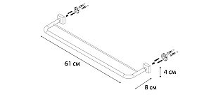 Полотенцедержатель FIXSEN KVADRO FX-61302 купить в интернет-магазине сантехники Sanbest