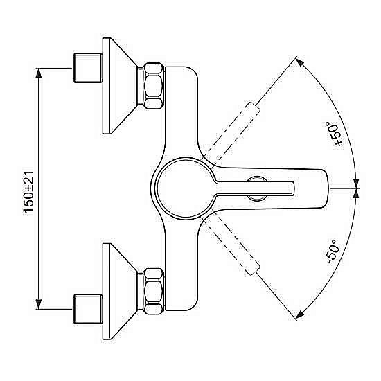 Смеситель для ванны Vidima Logik BA279AA купить в интернет-магазине сантехники Sanbest