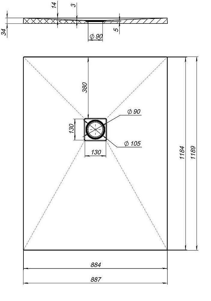 Душевой поддон Aquanet Pleasure 120x90 белый купить в интернет-магазине Sanbest