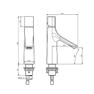 Смеситель для раковины WONZON & WOGHAND The ONE, Черный матовый (WW-H010-MB) купить в интернет-магазине сантехники Sanbest