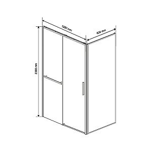 Душевой уголок Vincea Slim Soft VSR-1SS8012CLG 120x80 стекло прозрачное/профиль золото брашированное купить в интернет-магазине Sanbest