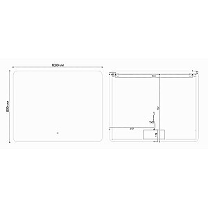 Зеркало LED Vincea VLM-3BE100 100×80 в ванную от интернет-магазине сантехники Sanbest