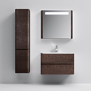 Тумба с раковиной AM.PM Sensation 80 темное дерево для ванной в интернет-магазине Sanbest
