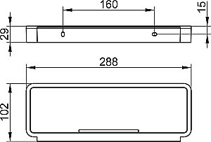 Полка KEUCO PLAN 14958010051 29 хром/белая купить в интернет-магазине сантехники Sanbest