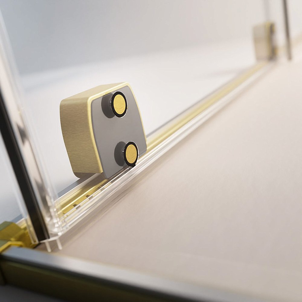 Шторка для ванны Radaway Furo Brushed Gold PND II 180 стекло прозрачное/профиль брашированное золото купить в интернет-магазине Sanbest
