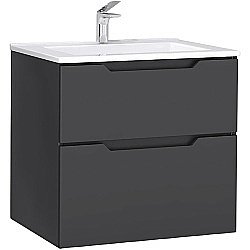 Тумба под раковину Jorno Slide 65 Sli.01.65/P/A антрацит купить в интернет-магазине сантехники Sanbest