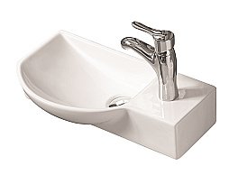 Раковина накладная SantiLine 45 SL-2012 белая купить в интернет-магазине Sanbest