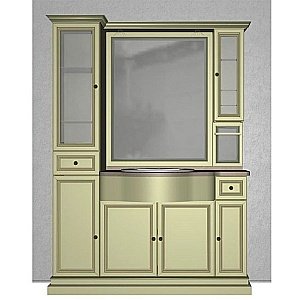 Комплект мебели для ванной Caprigo Spazio композиция 2 для ванной в интернет-магазине Sanbest