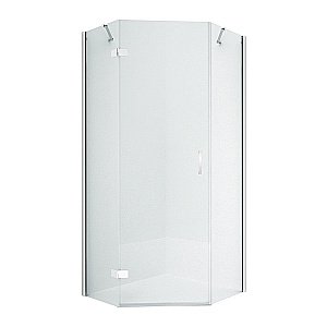 Душевой уголок NEW TRENDY NEW AZURA K-0559/K-0560 80x80 стекло прозрачное/профиль хром купить в интернет-магазине Sanbest