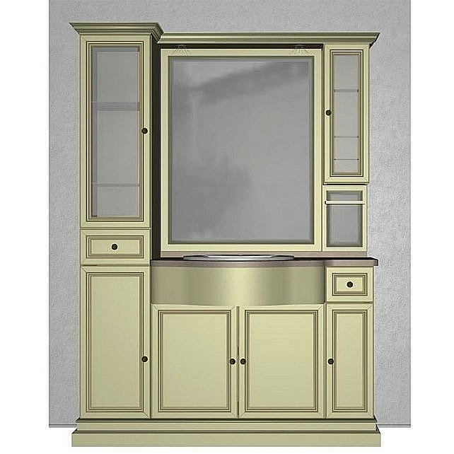 Комплект мебели для ванной Caprigo Spazio композиция 2 для ванной в интернет-магазине Sanbest