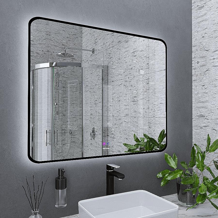 Зеркало Grossman ELEGANS-норма Black 100x80 17100802 черное в ванную от интернет-магазине сантехники Sanbest