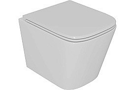 Унитаз подвесной D&K Berlin DT1436016 белый безободковый, с крышкой микролифт купить в интернет-магазине Sanbest