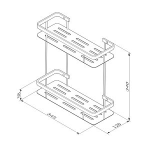 Корзинка-полочка AM.PM SENSE L A7453200 34 купить в интернет-магазине сантехники Sanbest