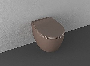 Унитаз подвесной Isvea Sentimenti Neo 10AR02010SV-2H коричневый матовый, безободковый купить в интернет-магазине Sanbest