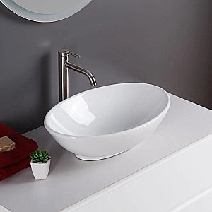 Раковина накладная BelBagno 52 BB1147 белая купить в интернет-магазине Sanbest