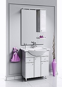 Зеркало со шкафом AQWELLA Барселона 70 в ванную от интернет-магазине сантехники Sanbest