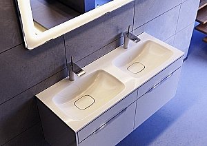 Тумба с раковиной AQWELLA Malaga 120 белая для ванной в интернет-магазине Sanbest