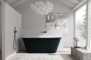 Ванна Holbi Galatea Soft Rock Duo 1.01.003.11.2 170x77 белая матовая, цвет по RAL снаружи купить в интернет-магазине Sanbest