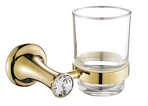 Стакан для зубных щеток CeramaLux Valencia 88502G золото купить в интернет-магазине сантехники Sanbest