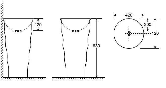 Напольная раковина CeruttiSpa Alessia 42 CT7834 белая купить в интернет-магазине Sanbest