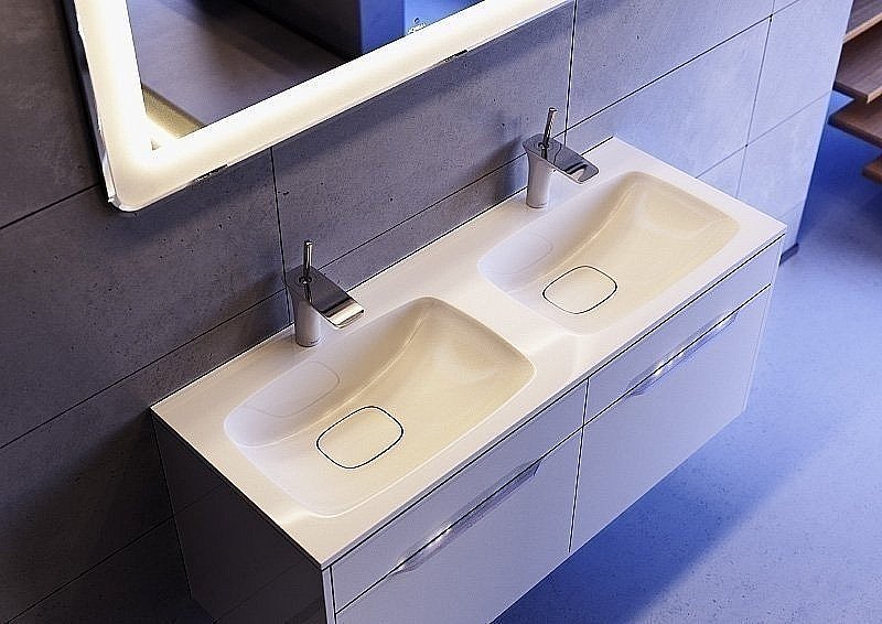 Тумба с раковиной AQWELLA Malaga 120 белая для ванной в интернет-магазине Sanbest