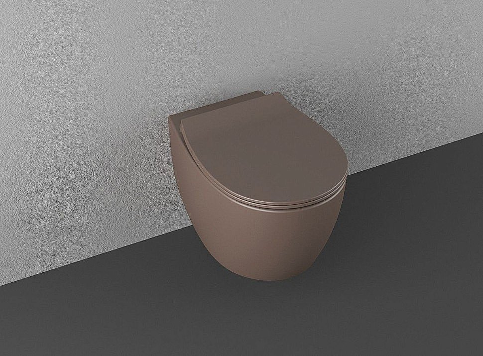 Унитаз подвесной Isvea Sentimenti Neo 10AR02010SV-2H коричневый матовый, безободковый купить в интернет-магазине Sanbest