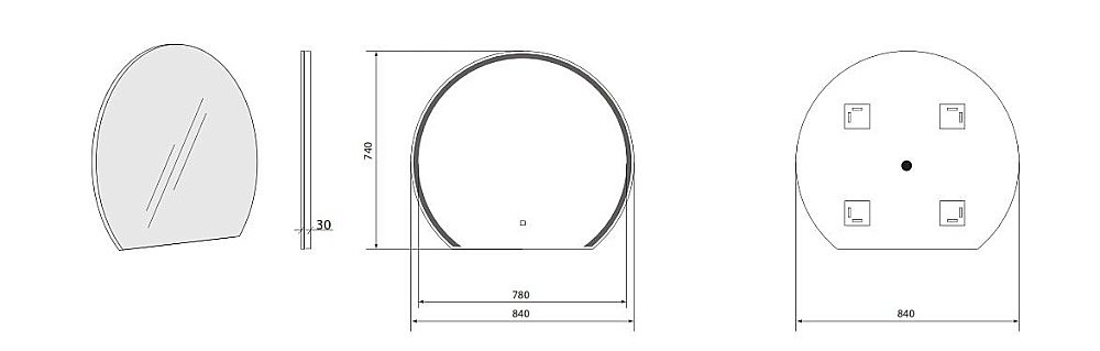 Зеркало Art&Max SAVONA AM-Sav-840-DS-F в ванную от интернет-магазине сантехники Sanbest