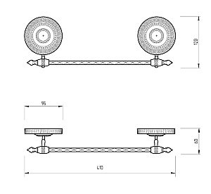 Полотенцедержатель Migliore MONTECARLO 32747 бронза купить в интернет-магазине сантехники Sanbest