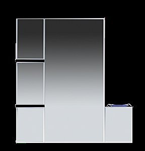 Зеркальный шкаф Misty Кристи 90 черный купить в интернет-магазине сантехники Sanbest