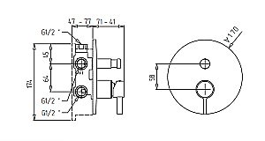 Смеситель для душа Migliore Sirius 28185 купить в интернет-магазине сантехники Sanbest