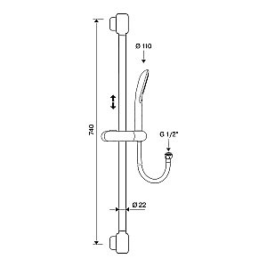 Душевой гарнитур Koller Pool Round RN020 хром купить в интернет-магазине сантехники Sanbest