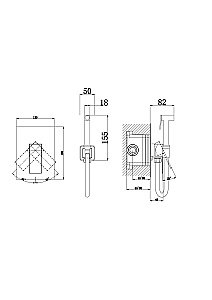 Гигиенический душ D&K Bayern.Liszt DA1515001 хром купить в интернет-магазине сантехники Sanbest