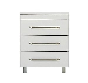 Тумба с раковиной Эстет Monaco 70 напольная 3 ящика белая для ванной в интернет-магазине Sanbest