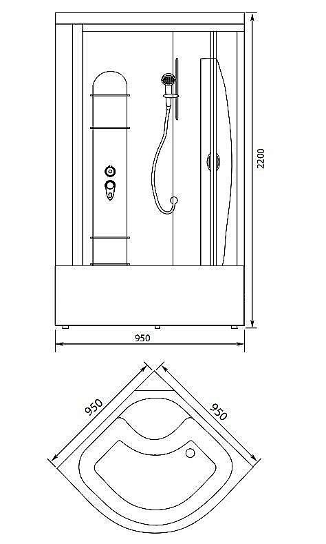 Душевая кабина Aquanet Sirius 90х90 купить в интернет-магазине Sanbest