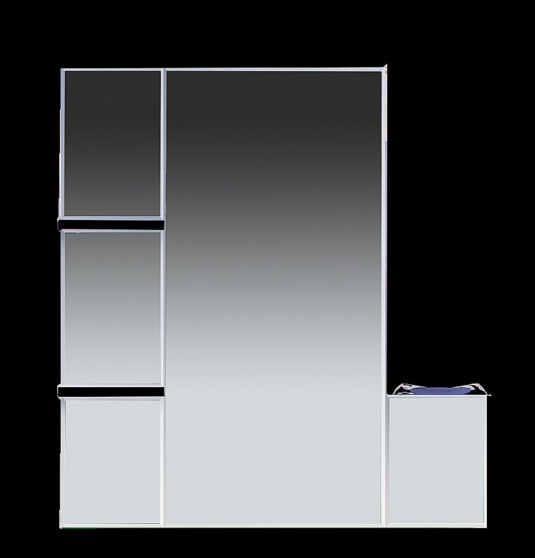 Зеркальный шкаф Misty Кристи 90 черный купить в интернет-магазине сантехники Sanbest