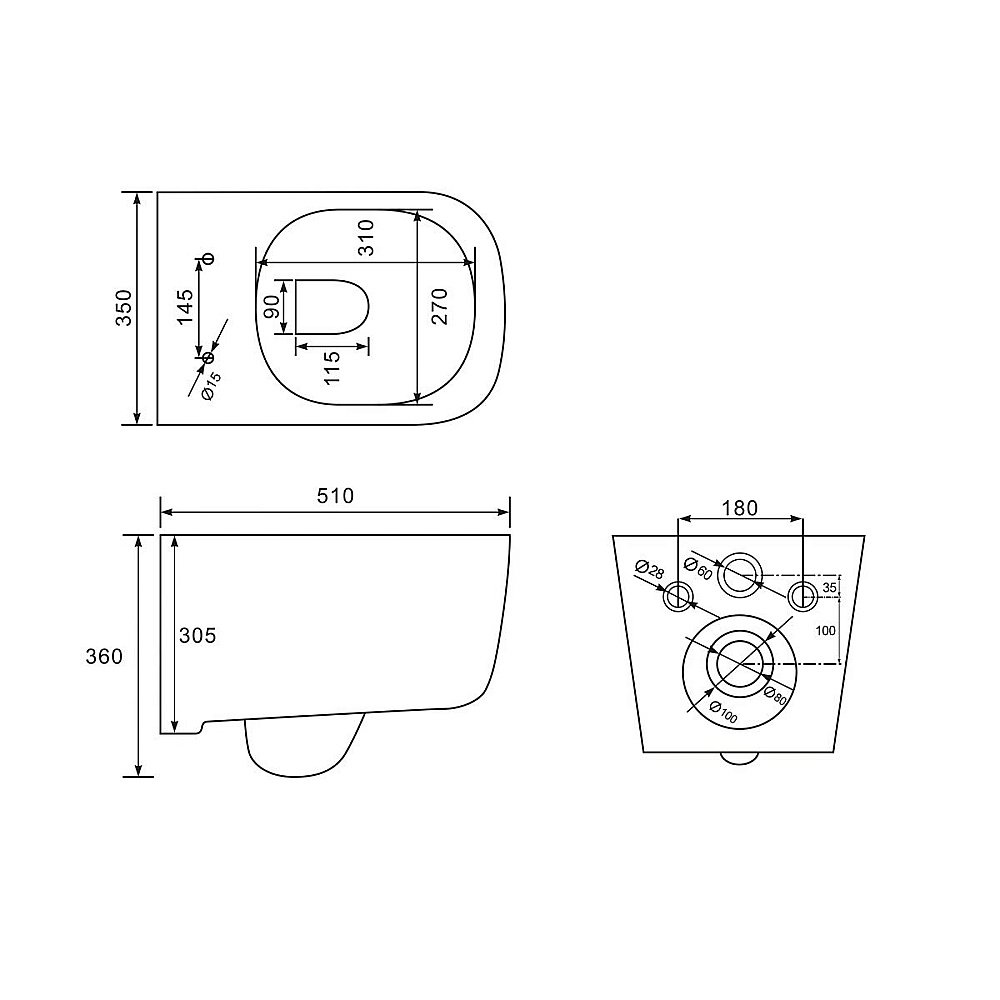 Унитаз подвесной Vincea Core VT1-28 безободковый, с крышкой микролифт, купить в интернет-магазине Sanbest