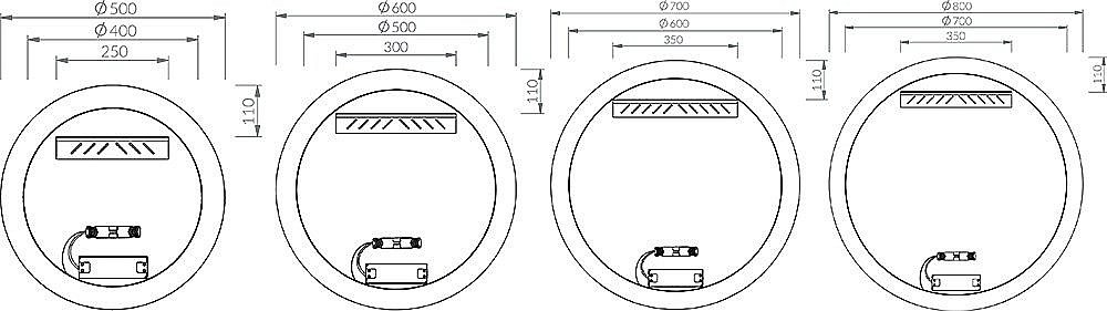 Зеркало Ravak LUNA I 80 X000001580 в ванную от интернет-магазине сантехники Sanbest