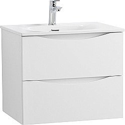 Тумба с раковиной BelBagno MARINO-CER-N-600-2C-SO-BO-P Bianco Opaco для ванной в интернет-магазине Sanbest