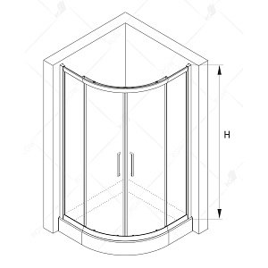 Душевой угол RGW Classic CL-54B 100x100 купить в интернет-магазине Sanbest