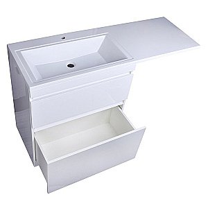 Тумба с раковиной напольная Style Line ДАЛЛАС 150 белая для ванной в интернет-магазине Sanbest