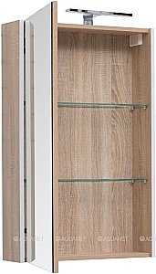 Зеркальный шкаф Aquanet Августа 58 дуб сонома купить в интернет-магазине сантехники Sanbest