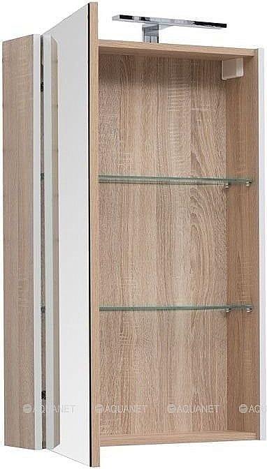 Зеркальный шкаф Aquanet Августа 58 дуб сонома купить в интернет-магазине сантехники Sanbest