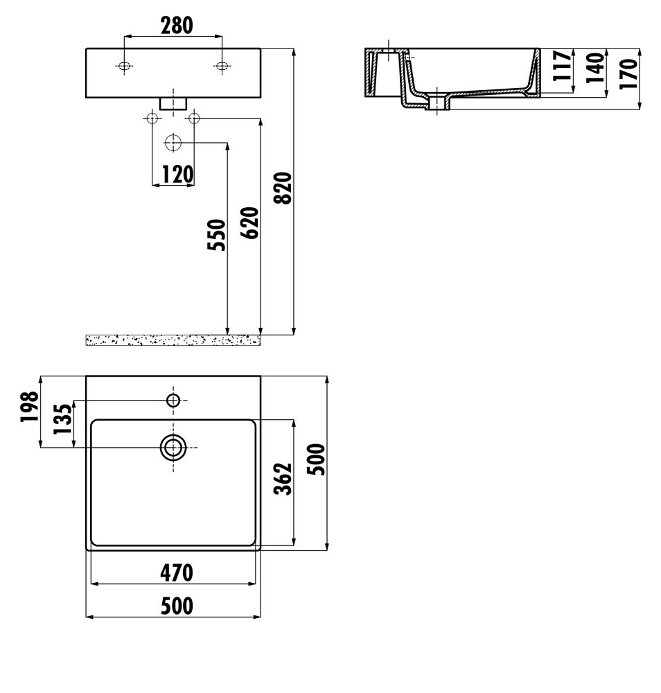 Раковина Creavit Next NX256 купить в интернет-магазине Sanbest