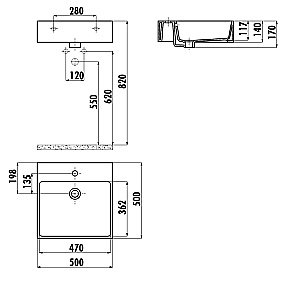 Раковина Creavit Next 50 NX256-0000 белая купить в интернет-магазине Sanbest